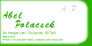 abel polacsek business card